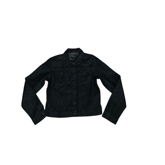 VTG Polo Jeans Co. Ralph Lauren Jacket Black Denim Trucker Western Womens Size M - Picture 1 of 6
